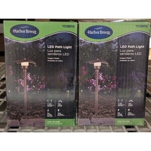 Harbor Breeze 5-Watt Contemporary Low Voltage LED Path Light Copper TWO PACK NEW
